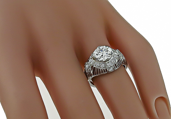 Vintage GIA Certified 1.88ct Diamond Engagement Ring Photo 1