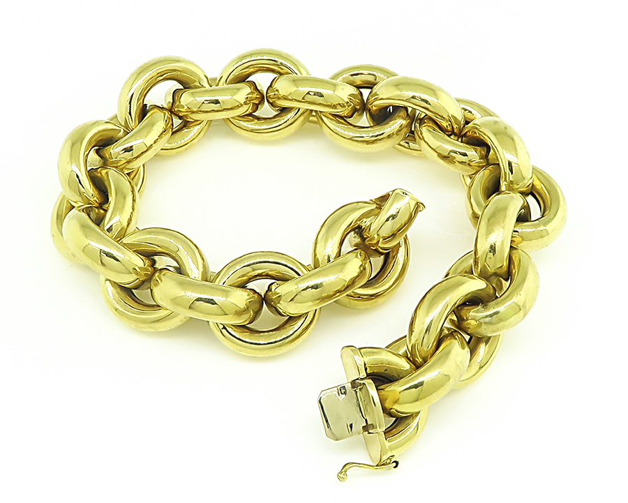 Estate Yellow Gold Chain Bracelet