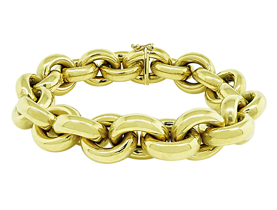 Estate Yellow Gold Chain Bracelet