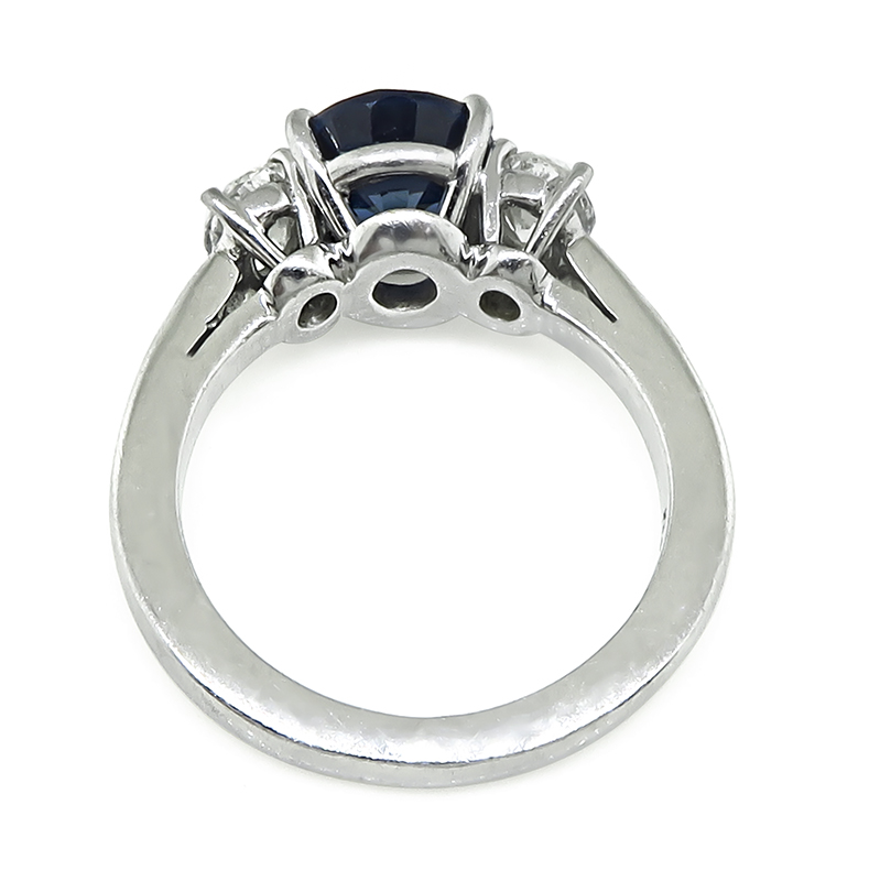 Estate 2.39ct Sapphire 0.80ct Diamond Engagement Ring