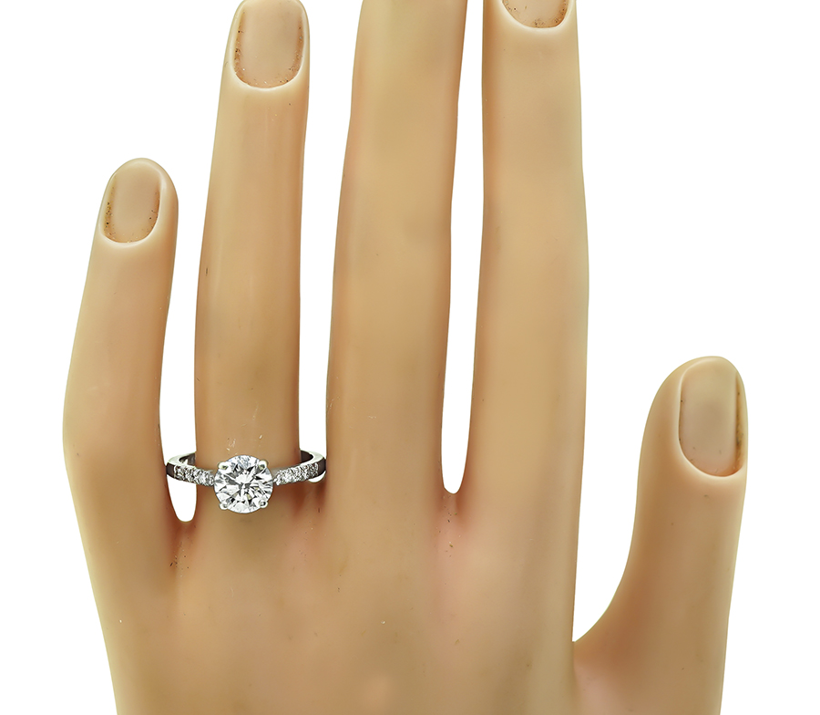 Vintage GIA Certified 1.33ct Diamond Engagement Ring