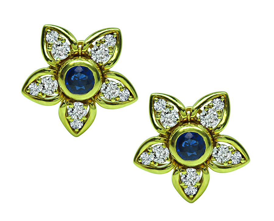 Kurt Wayne Sapphire Diamond Gold Jewelry Set