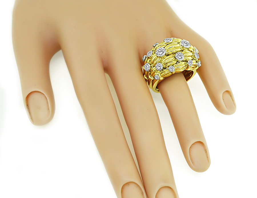 Estate Tiffany & Co 2.50ct Diamond Gold Ring