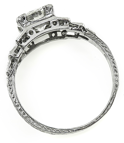 Vintage GIA Certified 1.08ct Diamond Engagement Ring