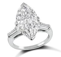 Estate GIA Certified 4.92ct Diamond Engagement Ring