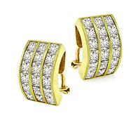 Estate 3.00ct Diamond Gold Earrings