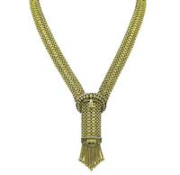 Vintage Enamel Gold Necklace