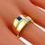  sapphire diamond 18k yellow gold ring 2