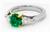 1.45ct emerald 0.60ct diamond platinum gold ring pic 3