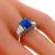 sapphire diamond platinum engagement ring 2