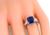 6.21ct ceylon sapphire 0.30ct diamond engagement ring photo 2