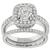 Estate GIA Certified 0.92ct Cushion Cut Diamond Platinum Engagement Ring And Diamond Eternity Platinum Wedding Band Set