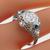 diamond sapphire 18k white gold engagement ring  2