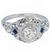 diamond sapphire 18k white gold engagement ring  3