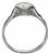 antique 0.68ct diamond sapphire engagement ring photo 3