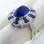 18k white gold diamond and sapphire cluster ring 2