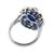 18k white gold diamond and sapphire cluster ring 4