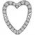Art Deco 2.50ct Old Mine Cut Diamond 14k White Gold Open Heart Pin/ Pendant