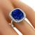 Estate Ceylon Sapphire Diamond Platinum Ring | Israel Rose