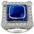  Antique Style 3.68ct Sapphire 0.92ct Diamond Gold Ring  | Israel Rose