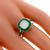 diamond emerald  platinum engagement ring 2