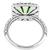 0.80ct Square Cut Colombian Emerald  1.51ct Round Cut Diamond  Gold Ring