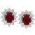 Burmese Ruby Diamond Stud Earrings