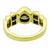 Baguette & Asscher Cut White Diamond 18k Yellow Gold Ring