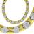 Estate 15.00ct Round Cut Diamond 18k Yellow & White Gold Necklace 