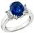 Estate 2.44ct Sapphire 0.25ct Diamond Engagement Ring Photo 1