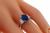 Estate 2.44ct Sapphire 0.25ct Diamond Engagement Ring Photo 2