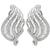 Estate  2.72ct  Round & Baguette Cut Diamond 18k White Gold Earrings