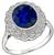 Estate 3.00ct Sapphire 0.50ct Diamond Ring