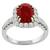 Ruby Diamond 18k Gold White  Ring