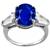 Ceylon Sapphire  Diamond Platinum Ring  l Israel Rose