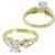 14k yellow and white  gold diamond engagement ring 3