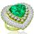 Emerald Diamond Gold Heart Ring  | Israel Rose