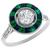 diamond emerald onyx platinum engagement ring 1