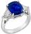 GIA 4.08ct Natural Sapphire 0.60ct Diamond Engagement Ring Photo 1