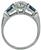 GIA Certified 0.88ct Diamond Sapphire Engagement Ring Photo 3