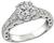 GIA 1.57ct Diamond Engagement Ring and Wedding Band Set Photo 1