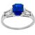 Jabel Ceylon Sapphire  Diamond Platinum Engagement Ring  | Israel Rose