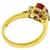 Ruby Diamond 18k Yellow Gold Ring 