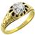 Victorian GIA Certfied 0.73ct Circular Brilliant Cut Diamond 14k Yellow Gold Ring