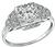 Vintage 1.00ct Diamond Engagement Ring Photo 1