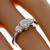 Vintage GIA Certfified  0.55ct Round Brilliant Diamond 14k White Gold Engagement Ring