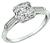 Vintage GIA Certified 1.36ct Diamond Engagement Ring Photo 1