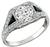 Vintage GIA Certified 2.03ct Diamond Onyx Engagement Ring Photo 1