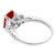 Ruby Diamond 18k White Gold  Engagement Ring
