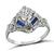 Vintage 0.50ct Diamond Sapphire Engagement Ring
